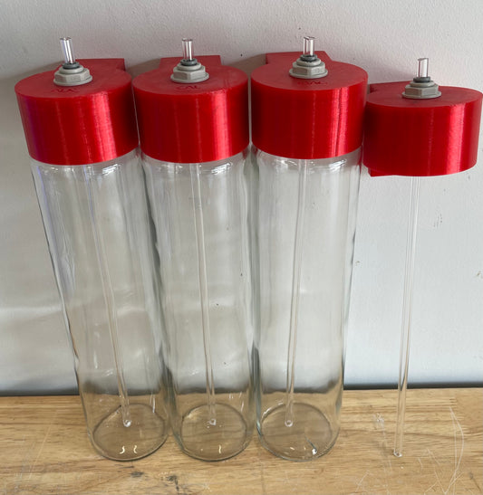 Voss 800ml Dosing Lids w ¼ JG fitting Wall Mount - hardware only